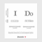 私はグルームズ結婚シューズカスタムビニール シール (シート)