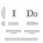 私はグルームズ結婚シューズカスタムビニール シール (正面)