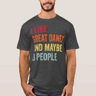 私はグレートダンが好きかもしれない3人 Tシャツ