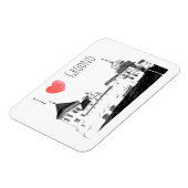 私はグロドノベラルーシ建築スケッチ城が大好き マグネット (左側)