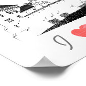 私はグロドノベラルーシ建築城を愛する ポスター (角)