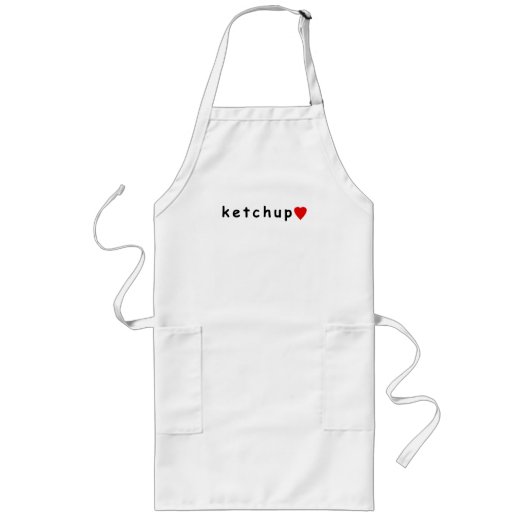 私はケチャップが大好き ロングエプロン (正面)