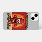 私はケチャップを私のケチャップ、漫画おもしろいに置く iPhoneケース (裏面横)