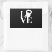 私はケトルベルが大好き 長方形シール (バッグ)