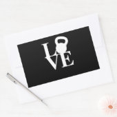 私はケトルベルが大好き 長方形シール (封筒)