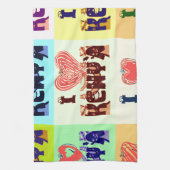 私はケニアが大好きだ。 キッチンタオル (縦)