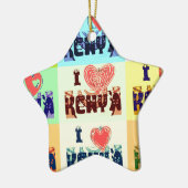 私はケニアが大好きだ。 セラミックオーナメント (左)