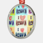 私はケニアが大好きだ。 メタルオーナメント (左)