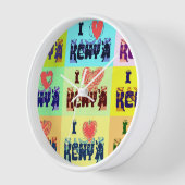 私はケニアが大好きだ。 壁時計 (傾斜)