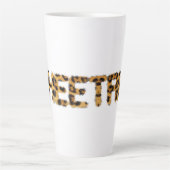 私はケニアチータサファリが大好き カフェラテマグ (正面)