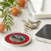 私はケニアモンバサアニマルサファリが大好き キーホルダー (側面)