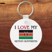 私はケニア人の彼氏が大好き キーホルダー (正面)