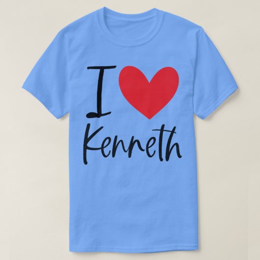 私はケネス名ハートパーソナライズされたメンガイBFF Tシャツ (デザイン正面)