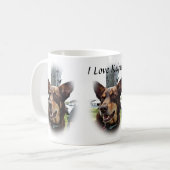 私はケルピーのコーヒー・マグを愛します コーヒーマグカップ (正面左)