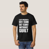 私はケーキが罪悪感なく食べなるように体重を上げる Tシャツ (正面フル)