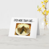 私はケーキよりもあなたを愛している カード (黄色い花)