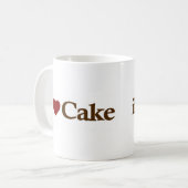 私はケーキを愛します コーヒーマグカップ (正面左)