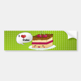 私はケーキを愛します バンパーステッカー