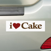 私はケーキを愛します バンパーステッカー (車上)
