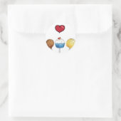 私はケーキポップが大好き ラウンドシール (バッグ)