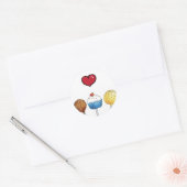 私はケーキポップが大好き ラウンドシール (封筒)