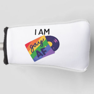 私はゲイおもしろいAF LGBTプライド月 ゴルフヘッドカバー