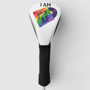 私はゲイおもしろいAF LGBTプライド月 ゴルフヘッドカバー