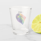 私はゲイおもしろいAF LGBTプライド月 ショットグラス (裏面)
