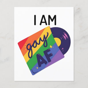 私はゲイおもしろいAF LGBTプライド月 チラシ