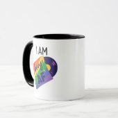 私はゲイおもしろいAF LGBTプライド月 マグカップ (正面左)
