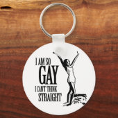 私はゲイが真っ直ぐに出来考えない キーホルダー (正面)