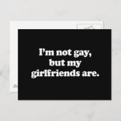 私はゲイじゃないけど、彼女たちはゲイだよ (口説き文句) ポストカード (正面/裏面)
