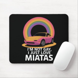 私はゲイじゃない、ただのミアータ好き LGBT レインボー マウスパッド
