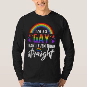 私はゲイだからストレートLgbt考えプライドもできない Tシャツ