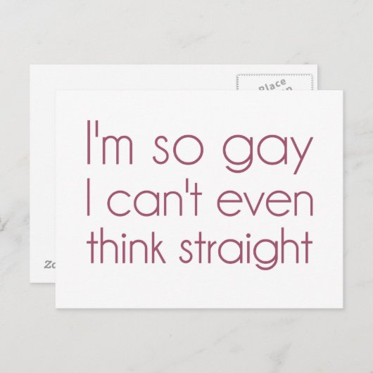 私はゲイだから真っ直ぐに考えもできない ポストカード (正面/裏面)