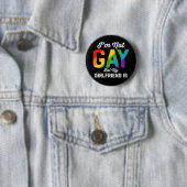 私はゲイではありませんが私の彼女は面白い LGBTQ Pride 缶バッジ (インサイチュ)