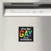 私はゲイではありませんが私の彼氏は面白い LGBTQプライド マグネット (インサイチュ (食洗機))