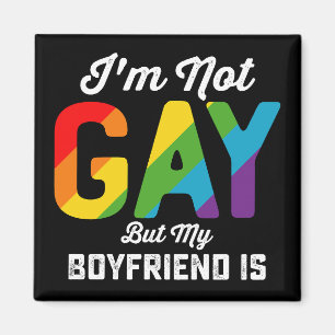 私はゲイではありませんが私の彼氏は面白い LGBTQプライド マグネット