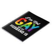 私はゲイではないが、夫はおもしろいLGBTQプライド ノートブック (左側)