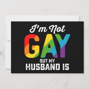 私はゲイではないが、夫はおもしろいLGBTQプライド 招待状