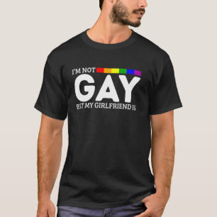 私はゲイではないが、彼女はおもしろいLgbtプライド Tシャツ