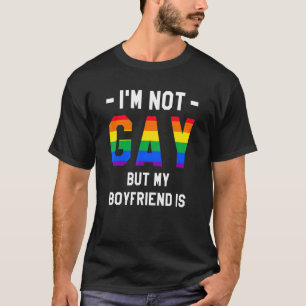 私はゲイではないが、私のボーイフレンドはLGBTプライドアワレネ Tシャツ
