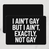 私はゲイではないが、私は正確にゲイLGBTQではない 招待状 (正面/裏面)