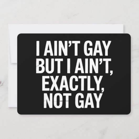 私はゲイではないが、私は正確にゲイLGBTQではない 招待状 (正面)