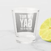 私はゲイではないが、20ドルは20ドルおもしろいLGBTQ ショットグラス (裏面)