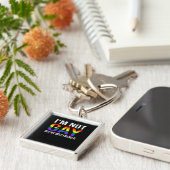 私はゲイではない最高のがLGBTおもしろいだ キーホルダー (側面)