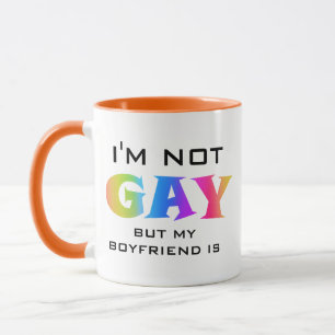 私はゲイではない私の彼氏はおもしろいゲイLGBTQギフト マグカップ