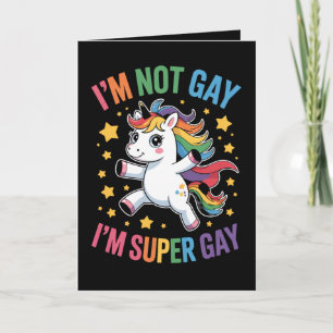 私はゲイではない私はゲイすごいユニコーンLGBTQプライド同盟 カード