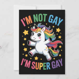 私はゲイではない私はゲイすごいユニコーンLGBTQプライド同盟 招待状