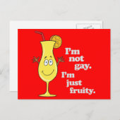 私はゲイではない。私はちょうどフルーティーだ。 ポストカード (正面/裏面)